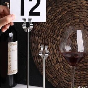 Stainless Steel Table Number & Card Holder - Silver
